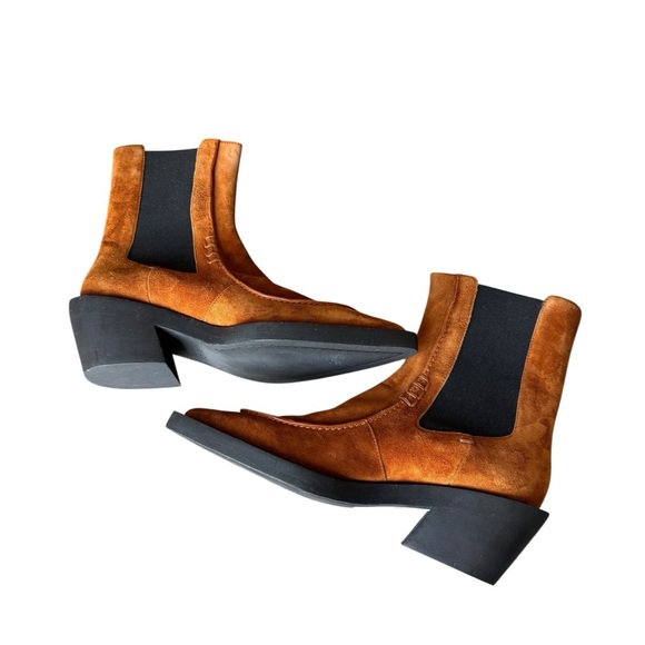 KHAITE- Charleston Suede Chelsea Booties Sz 7 - Picture 11 of 13